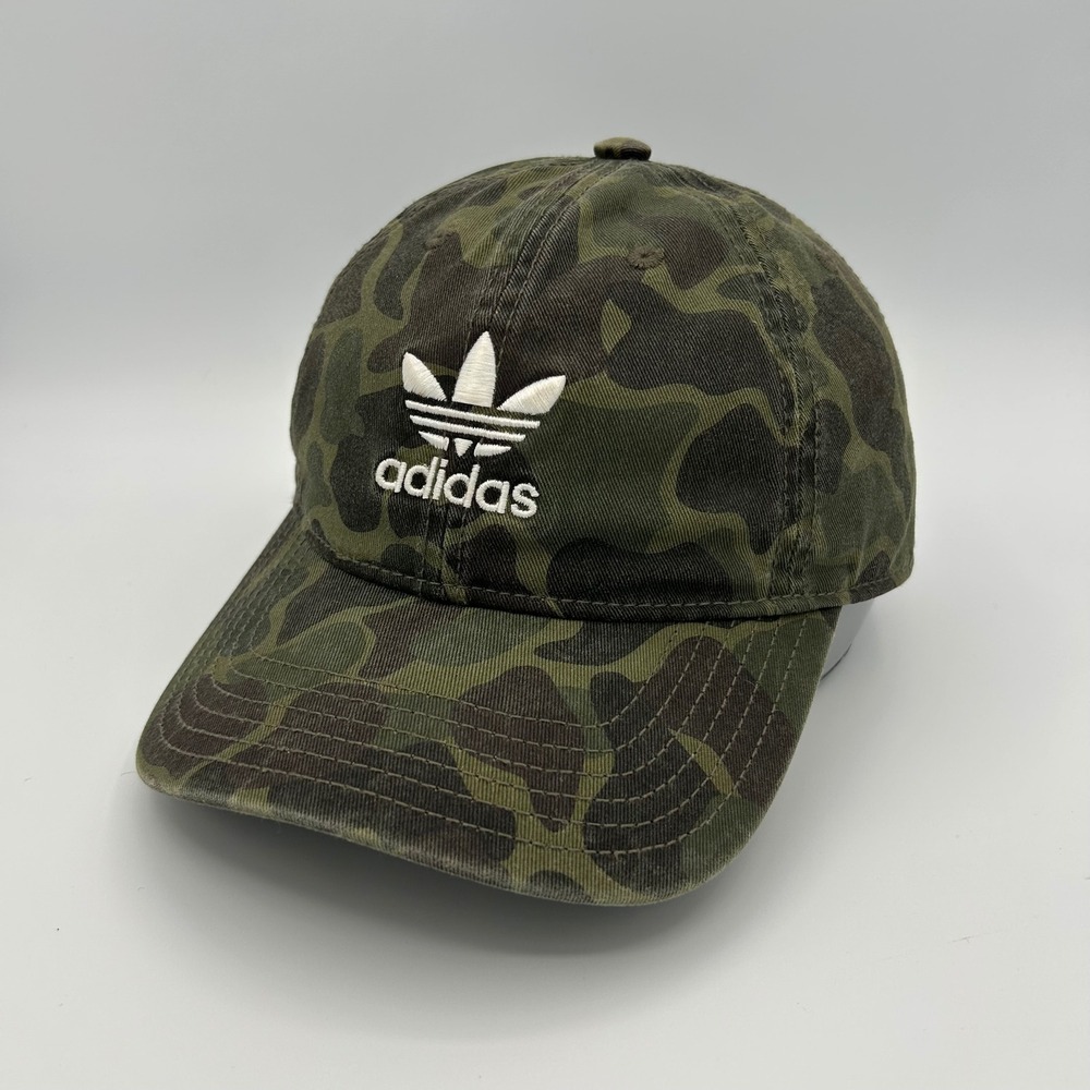 Adidas Hat Relaxed Strapback Women OSFW Green Camo Streetwear Sportswear